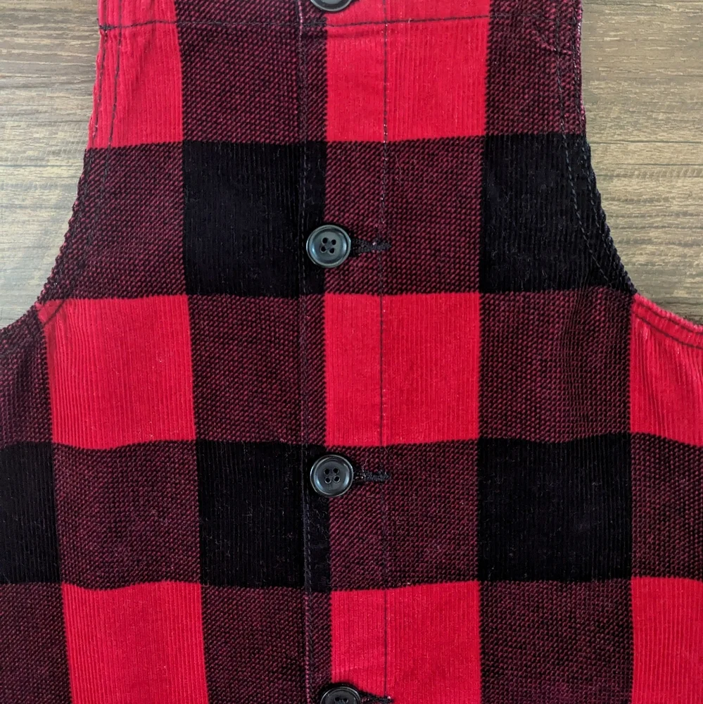 Children's Place Buffalo Plaid Jumper Overall Skirtall Dress